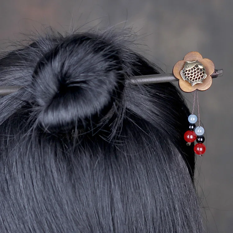 Заколка для волос ручной работы с натуральными камнями 10 видов|headdress jewelry|wooden