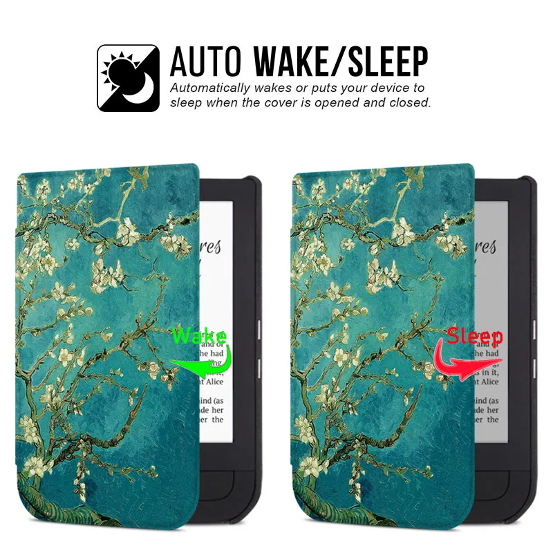 BOZHUORUI Smart Cover для Pocketbook 631 Touch HD/Touch HD 2 Ruby Red читалка моды роспись оболочки аксессуары