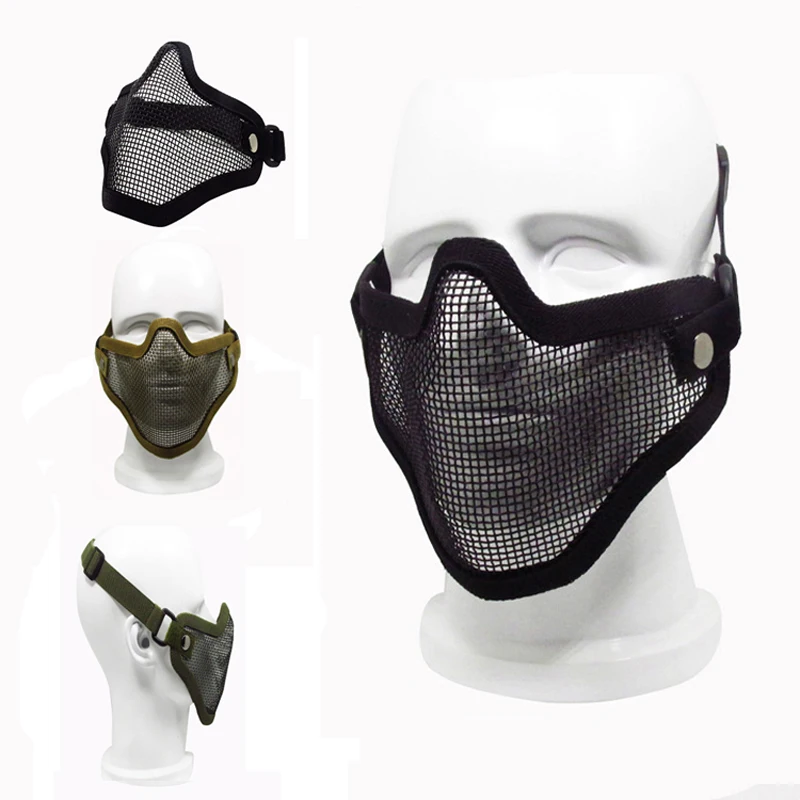 Маска для страйкбола Тактический шлем половина нижнего лица сетчатая