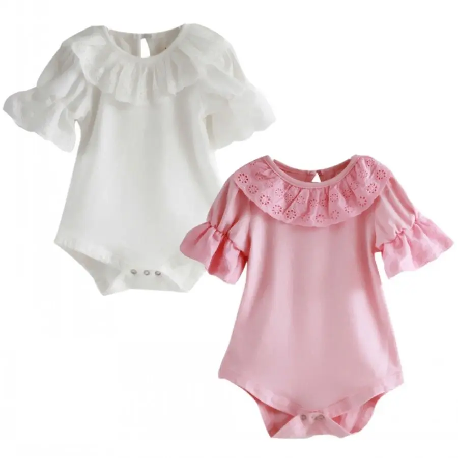 

Fashion Cute Girl Jumpsuits 0-18M US Cute Newborn Kids Baby Girls Lace Cotton Loose Romper Jumpsuit Outfits