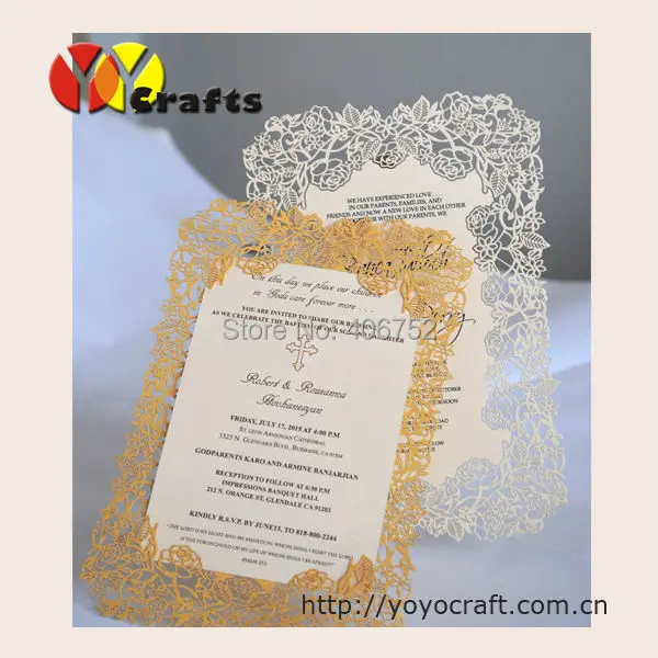 Свадебные пригласительные открытки с лазерной резкой INC34 Rose|menu card|menu cards weddingmenu