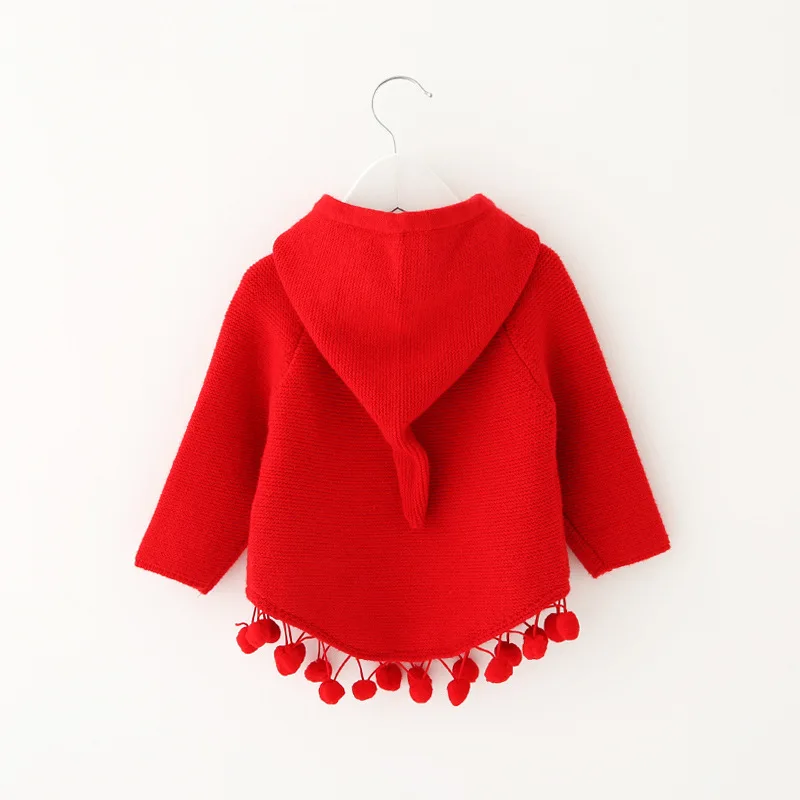 Осень зима 2018 детский пуловер Rlyaeiz свитера с капюшоном для девочек вязаный свитер