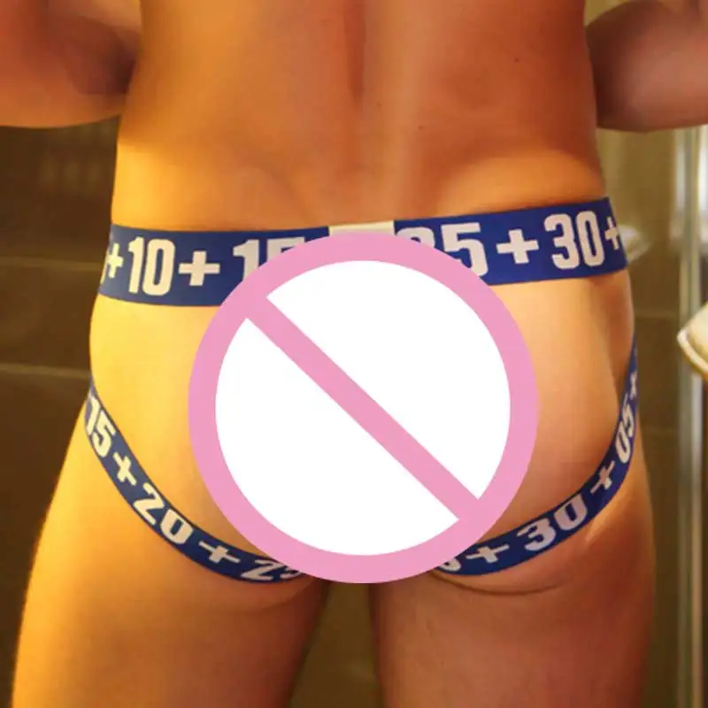 Сексуальное мужское нижнее белье мягкие хлопковые цветные модные трусы Jock