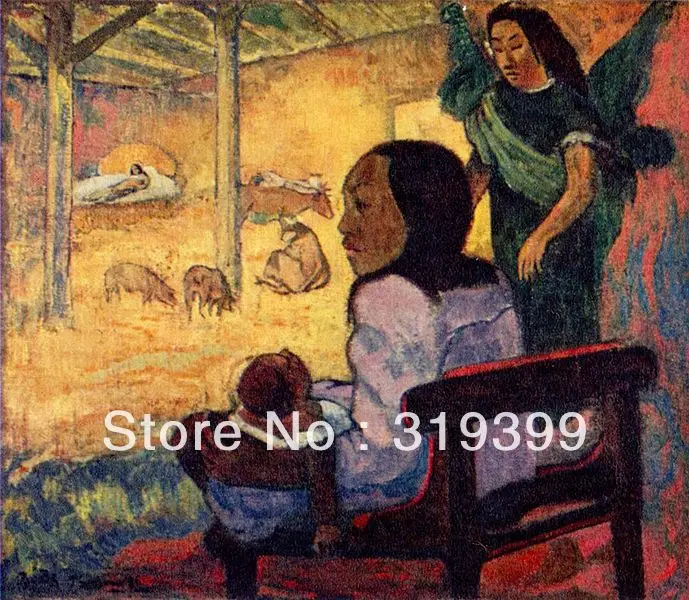 

Oil Painting Reproduction on Linen canvas,Bebe,ou Naissance du Christ a la tahitienne by paul gauguin,handmade,museum quality