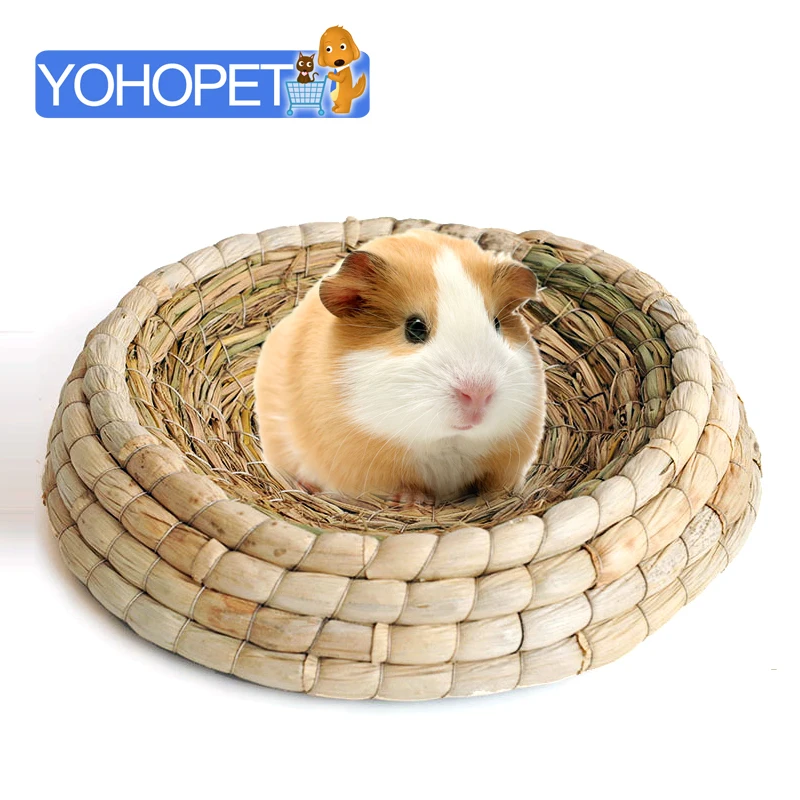 Hamster Cage bird toys Handmade straw dove nest Corn fur Pet Bedtoys for hamsters Totoro Dove Guinea pig Rabbit House | Дом и сад