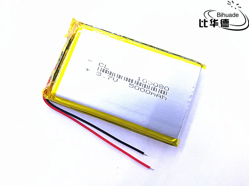 

SD 3.7V 5000mAh 105080 Lithium Polymer Li-Po li ion Rechargeable Battery cells For Mp3 MP4 MP5 GPS PSP mobile bluetooth