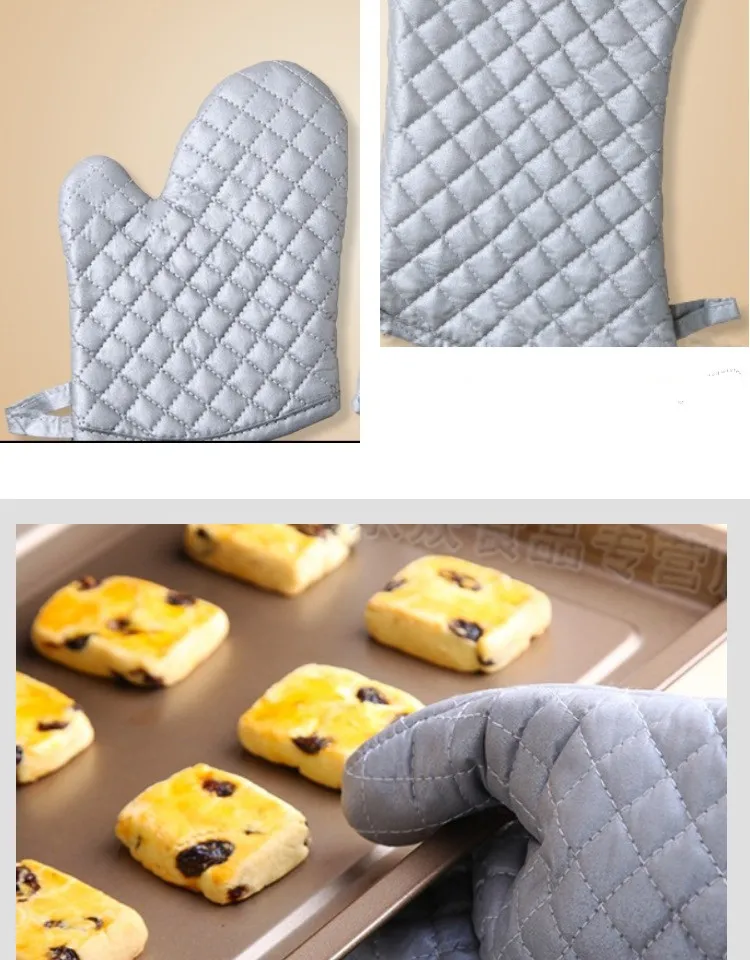 1 шт. термостойкие перчатки для барбекю из хлопка и полиэстера Прихватки духовки