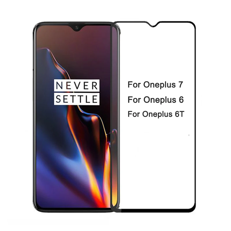 Стекло для OnePlus 7 полное покрытие искусственное стекло защита экрана закаленное 6