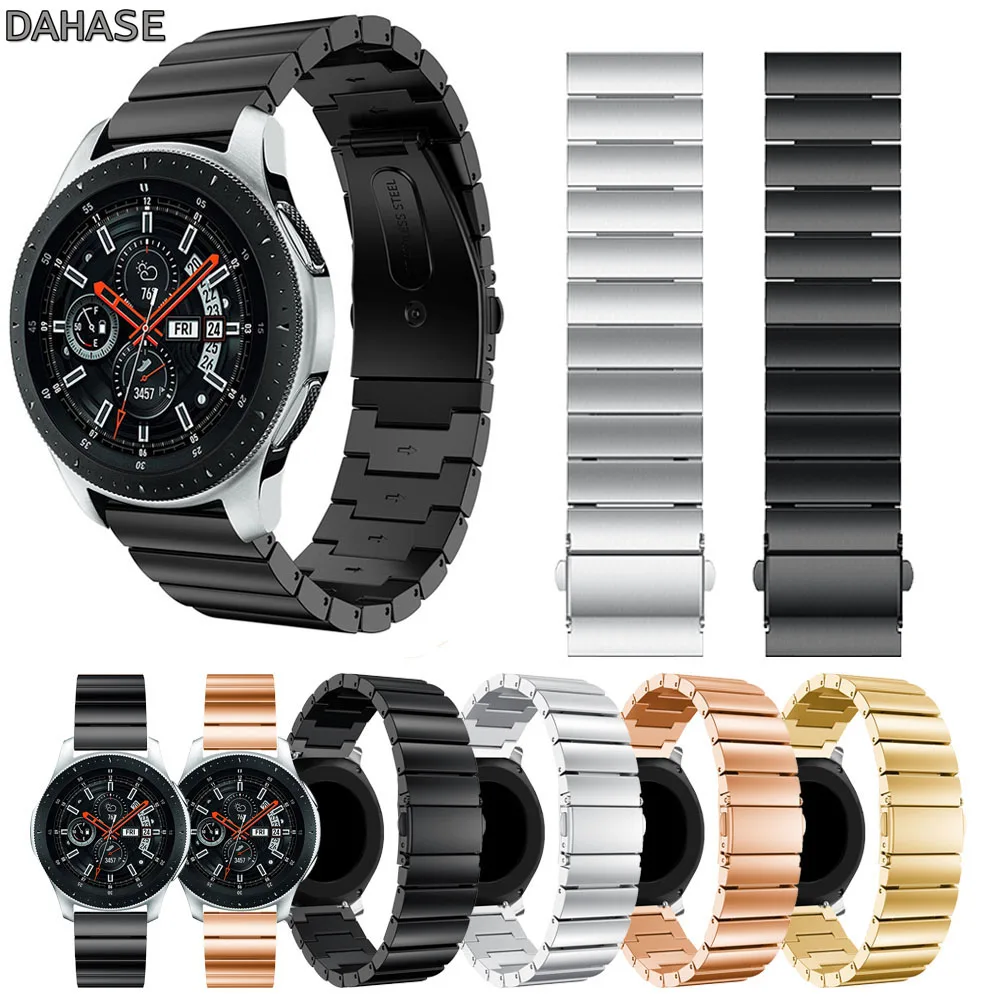 Ремешок из нержавеющей стали для Samsung Gear S3 Frontier Classic браслет Galaxy Watch 46 мм 22