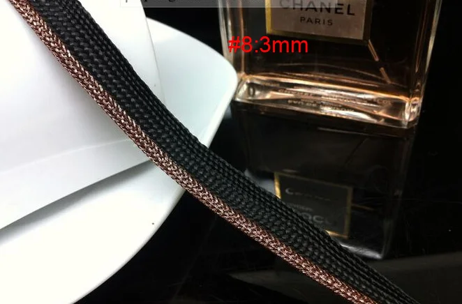 10 ярдов 3-5 мм ширина слоновой кости золотой черный серебряный край плетеные ленты