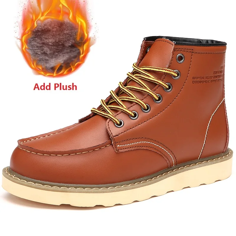 Heinrihs/мужские ботинки; Новинка; мужские Ботильоны Martens; кожаные оксфорды в винтажном стиле; модные теплые зимние ботинки на шнуровке для мужчин; botas hombre