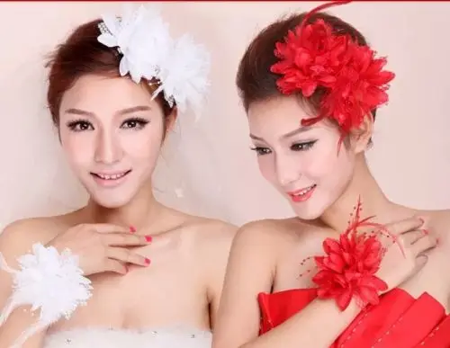 Для женщин Малый Sinamay Fascinators перо цветы заколка для волос для невесты аксессуары для волос свадьбы 8 цветов