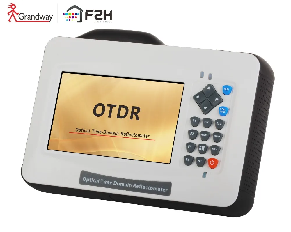 Горячая Распродажа! [Grandway оригинальные] F2H мини волоконно-оптический рефлектометр, 26/24dB, 1310/1550nm, встроенный VFL, измеритель мощности, 5 дюймов Сенсорный экран