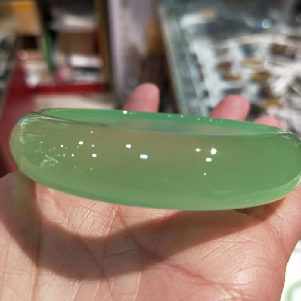 Женский Браслет манжета ONEVAN Ice of light green pea Чонсам в китайском стиле|Гибкие и