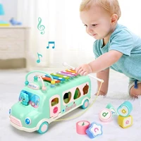 baby plastic xylophone bus car musical toys children knocking music instruments piano puzzle beat educational toddler mobile toy