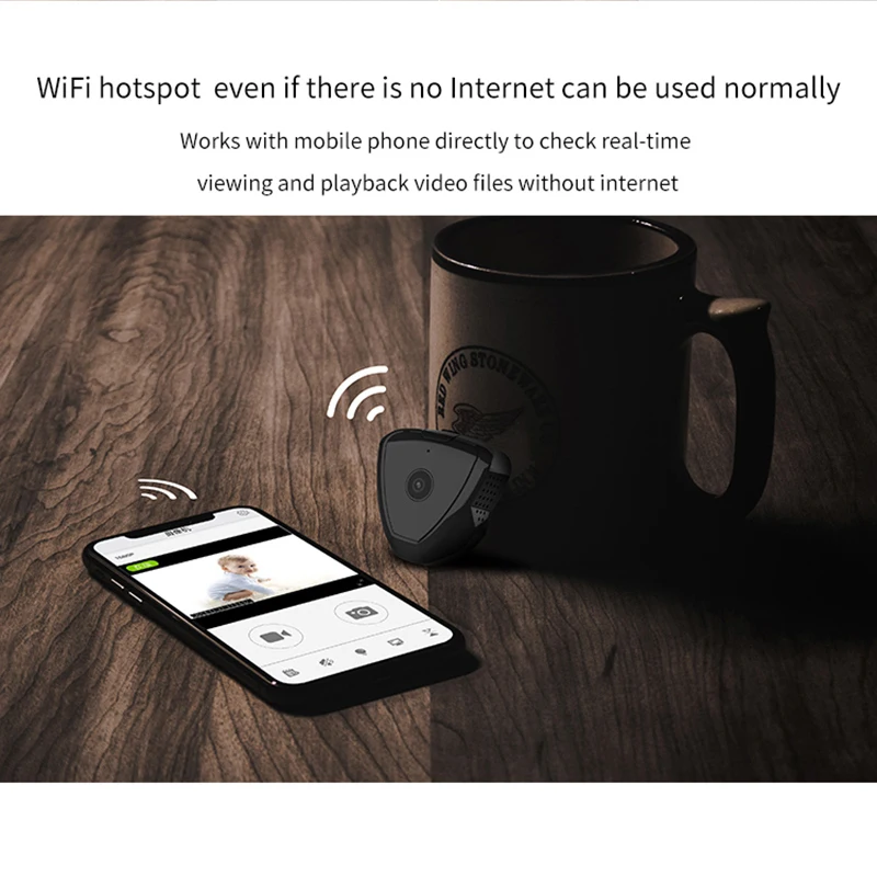 Мини-камера видеонаблюдения HD 720P беспроводная Wi-Fi IP микро-камера ночное видение