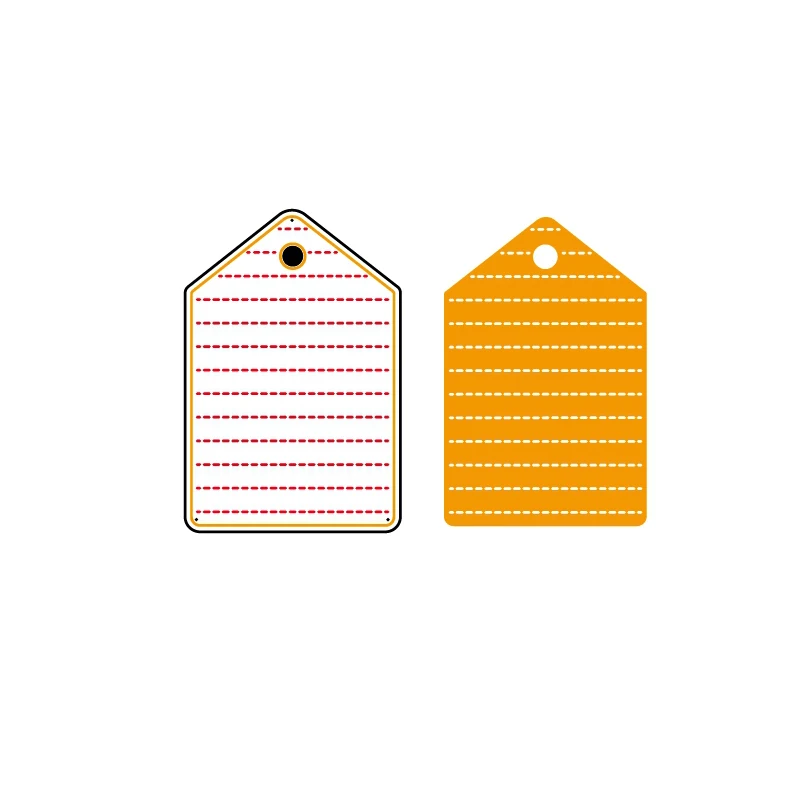 

Striped Label Tags Shape Metal Cutting Dies Stencil For Scrapbooking Album Embossing Decorative DIY Handcrafts Templates
