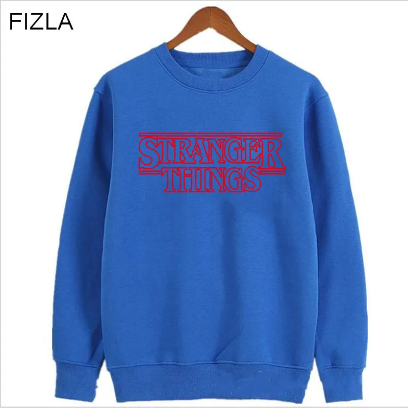 Мужская/Женская толстовка с надписью Stranger Things красный или белый теплый пуловер