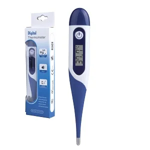 Детский Электронный термометр с мягкой головкой для детей и взрослых/цифровой термометр с ЖК-дисплеем - Цвет: blue2