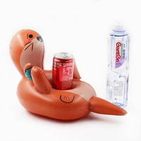 3pcs sea lion cartoon drink holder pool float inflatable hawaii beach party decoration supplies kids adults bath toys swim ring