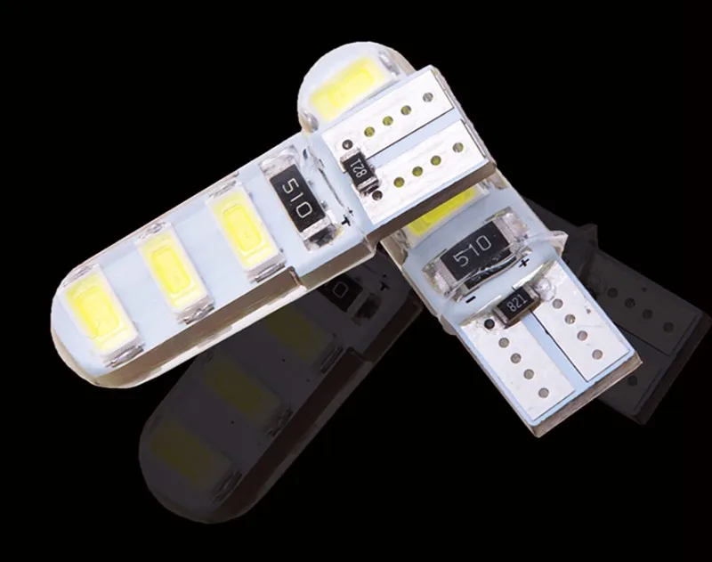 2 шт. T10 192 W5W 6 SMD 5630 Светодиодный силикагель Водонепроницаемый Клин светильник 6SMD 5730 силиконовый Стоянкы Автомобилей Автомобиля светильник автомобильные Габаритные фонари 12V