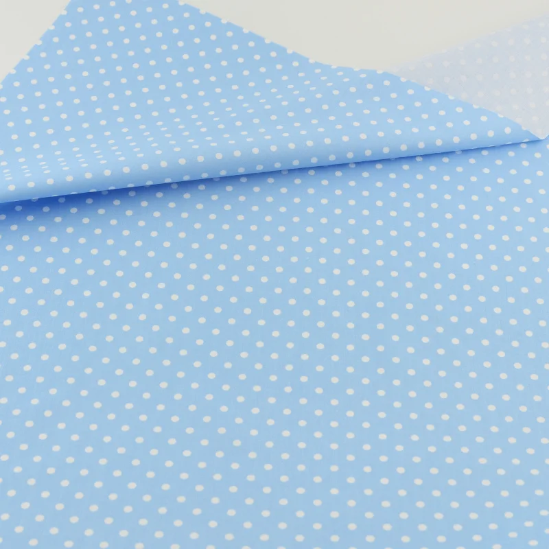 Новое поступление голубая ткань в горошек постельное белье лоскутное шитье