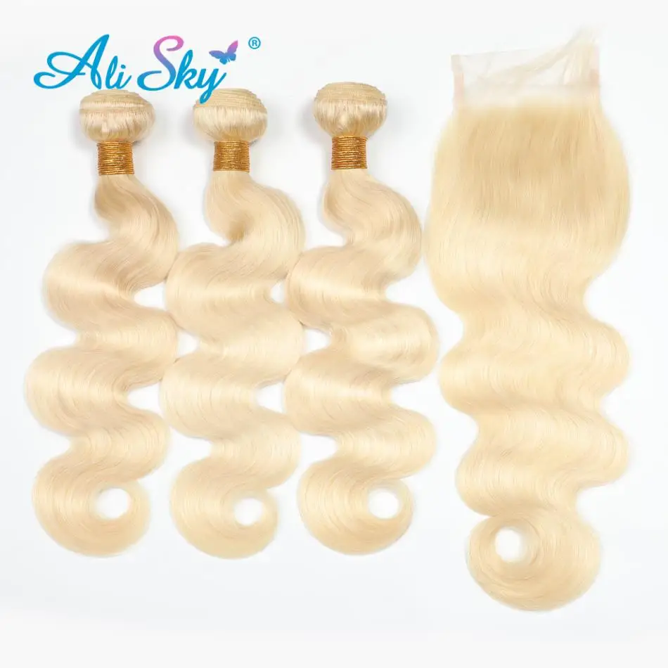 

613 Bundles with Closure Brazilian Hair Body Wave Bundles With Closure Hair Extensions Human Hair Frontal Closure with Bundles