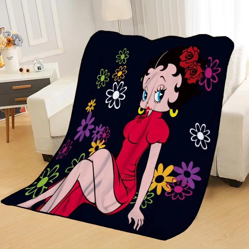 Blanket 13 Новое поступление Betty Boop одеяло s печать мягкий сон одеяло на дом/диван/офис портативный дорожный Чехол одеяло - Цвет: Blanket 13