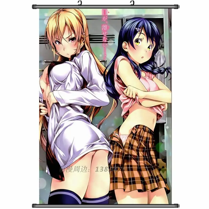 Японские декоративные картины аниме Shokugeki no Soma Nakiri erina & Yukihira souma Alice домашний Декор