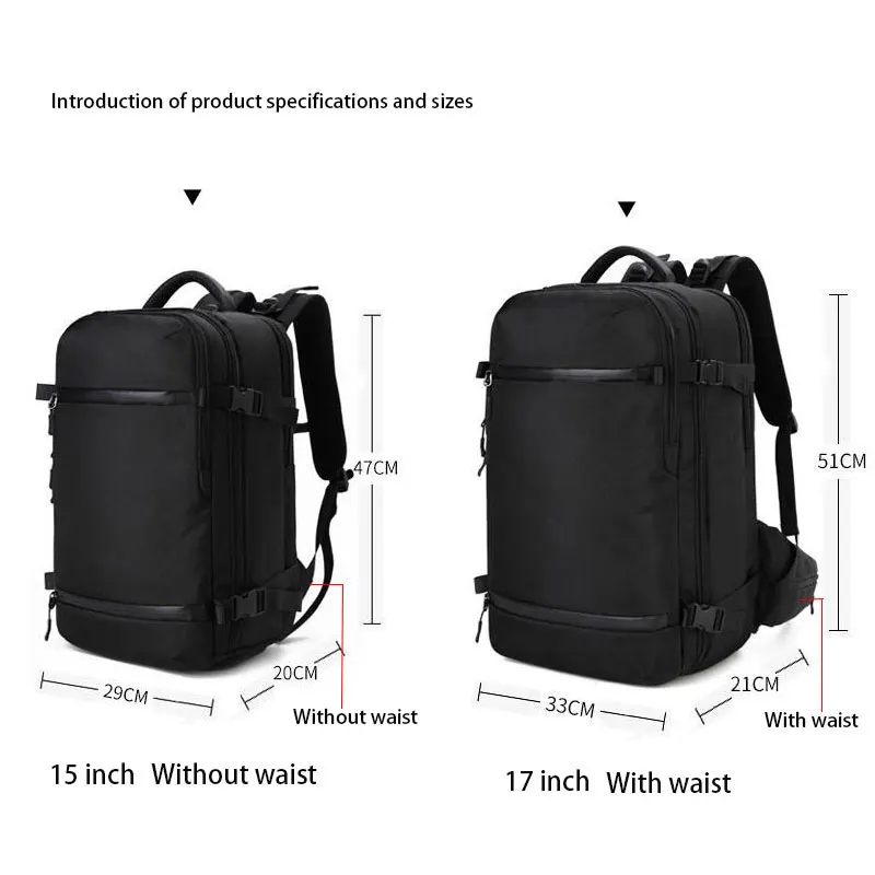 17 3 дюймов Mochila большой емкости водонепроницаемый рюкзак для ноутбука Бизнес