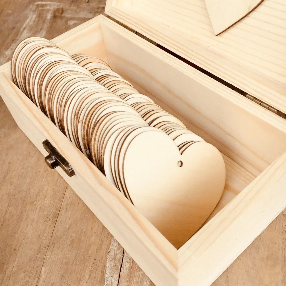 Персонализированная винтажная Свадебная Гостевая книга коробка с сердцами