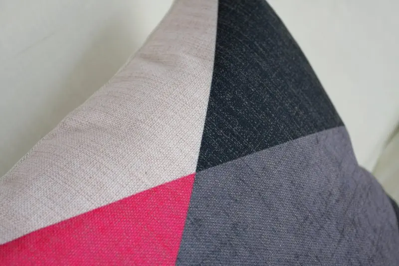 Винтажная наволочка из хлопка и льна для подушки домашний декор геометрический