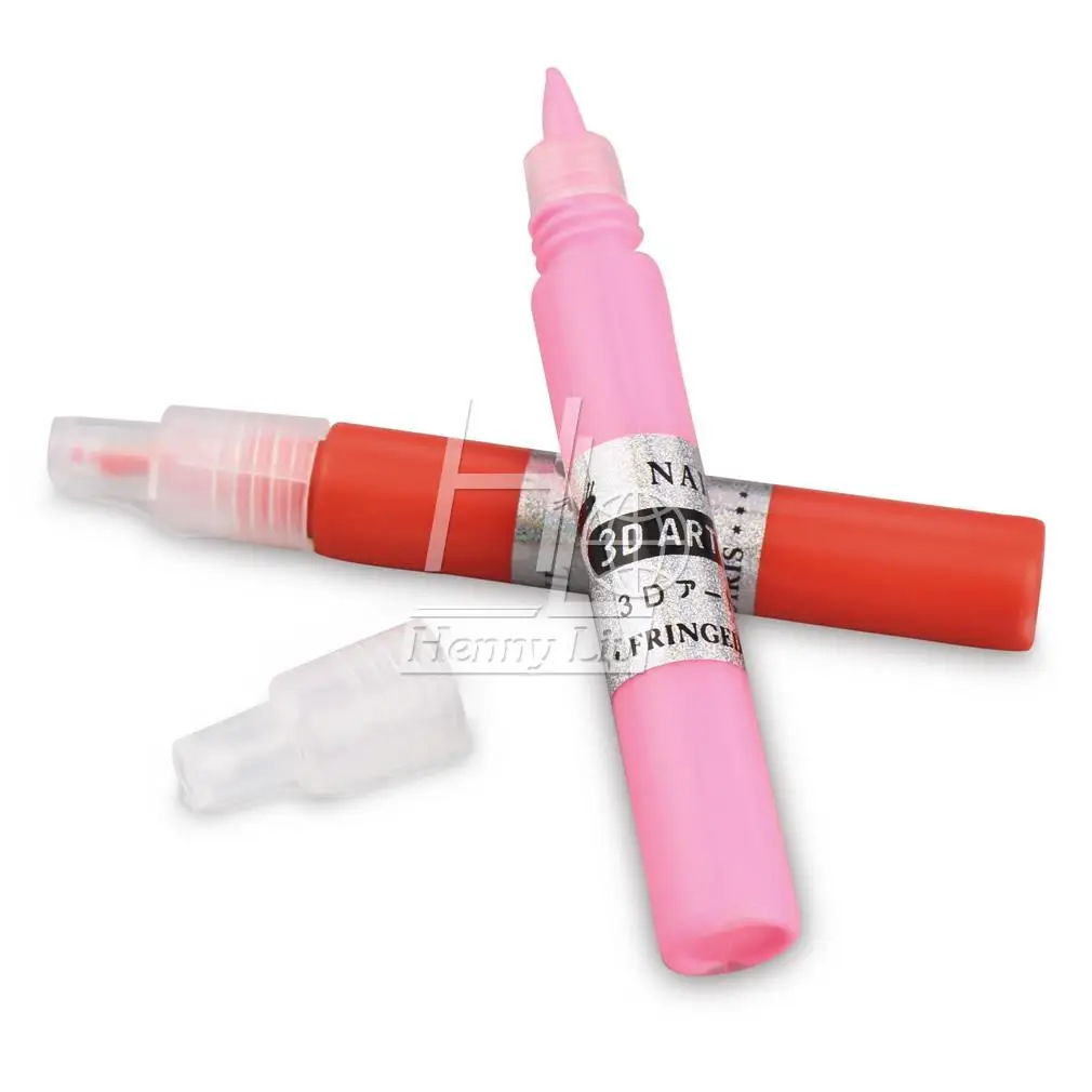 3D лак для дизайна ногтей окрашенные ручки ручка рисования резная набор 12 ярких