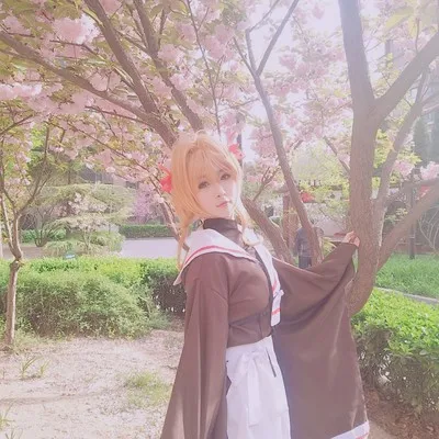 Аниме карточка Captor Sakura Kinomoto Tomoyo Daidouji кимоно Косплей Костюм Хэллоуин костюмы для