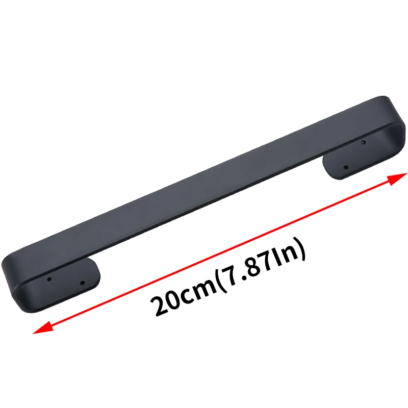 Black-20cm Держатель для полотенец, алюминиевый настенный держатель для ванной комнаты, креативный держатель для туалетного полотенца, Черные Аксессуары для ванной комнаты - Цвет: Black-20cm