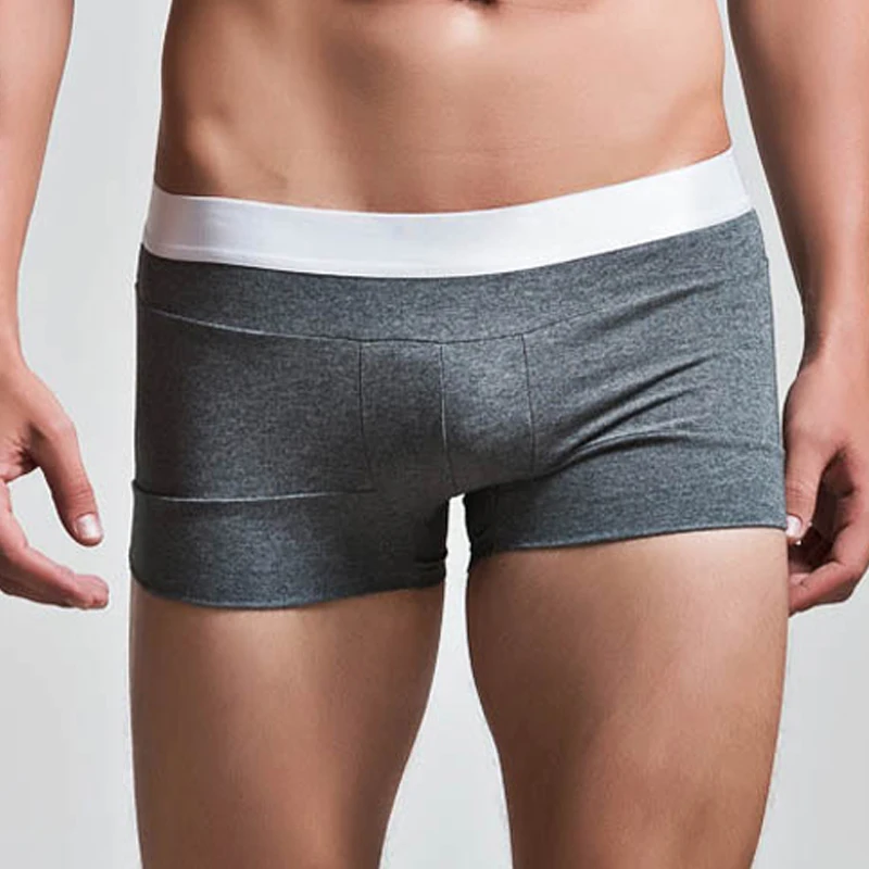 New Arrival Men's Sexy Underwear Cotton Pure color Climbing-inspired Cut U convex pouch Size M L XL | Мужская одежда