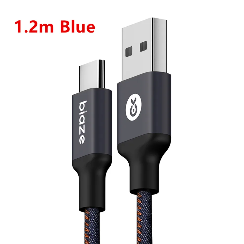 Biaze usb type C кабель для передачи данных Быстрая зарядка usb c кабель type-c USB кабель для зарядного устройства для huawei Xiaomi Mi 8 samsung S9 S8 plus Note 9 8