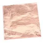 Декор из золотой фольги 100 шт.лот, листы с обложкой золотыми медными листьями, золочение, бумажные аксессуары для творчества сделай сам 14x14 см