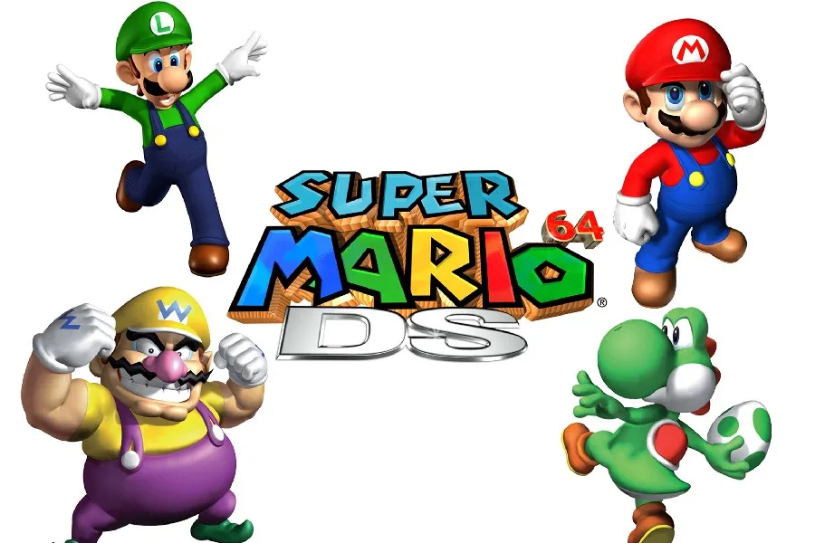 Рамка сделай сам мультфильм Супер Марио 64 DS игра постер из ткани шелк ваио