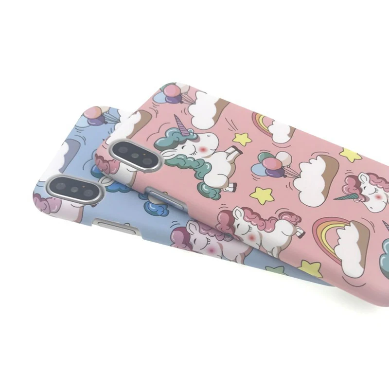 UXIA милый Единорог мультяшный чехол для телефона iPhone X Case Мода жесткий матовое