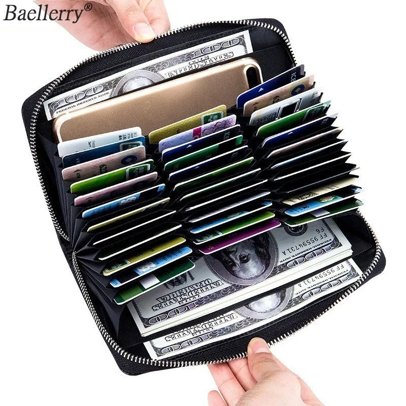 Женский кошелек из натуральной кожи с блокировкой RFID дорожный Дамский бумажник