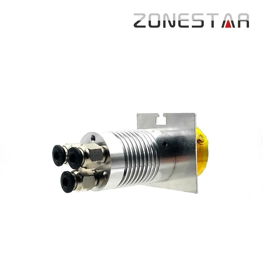ZONESTAR 3-в-1 смешанный Hotend насадка 0,4 мм 3D-принтеры Запчасти экструдер для гранулирования кормов на входе Диаметр 1,75 нити