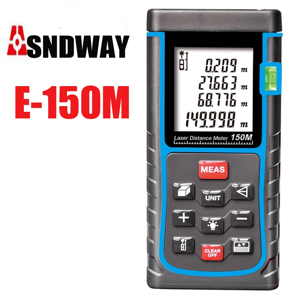 Range finder 80m 100m 120m 150m Digital Distance meter Electronic ruler Big Bubble level Tape measure Area/volume tool | Инструменты