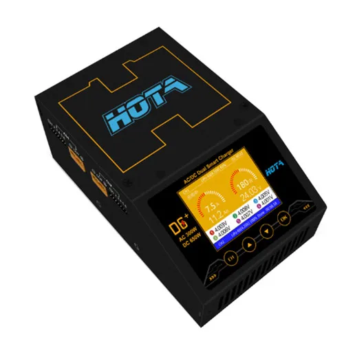 HOTA D6 + AC 300 Вт DC 2X325W 2X15A двухканальный умный аккумулятор Lipo зарядное устройство Dis