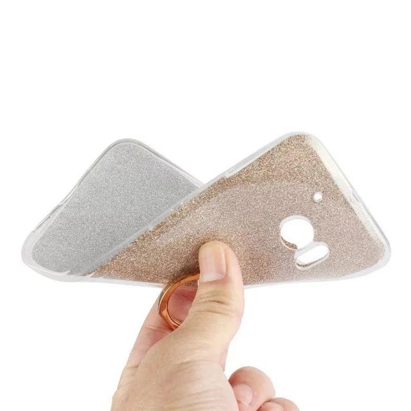 Для HTC One M10 5 1 дюймов чехол с блестящей пудрой кольца мягкий TPU для мобильного