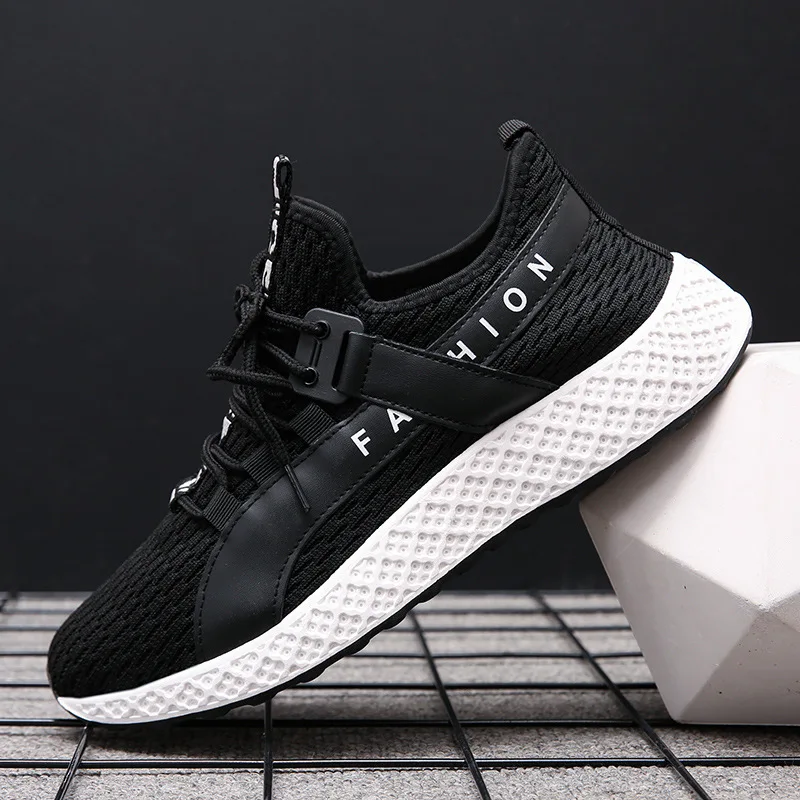 Hot Men Casual Sneakers Shoes 2019 New Breathable Mesh Trainers Lace Up Male Vulcanized Fashion | Обувь
