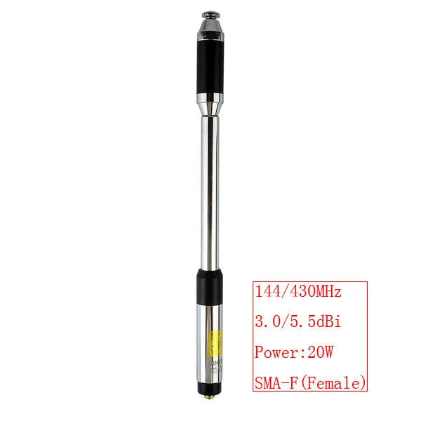 High Gain Antenna RH770 Dual Band SMA-Female Telescopic Extensible Radio Antenna For Walkie Talkie  Kenwood BAOFENG UV 5R  UV-82