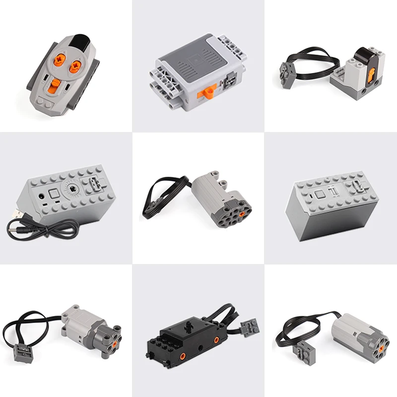 

Power Functions 8883 8882 Motor Train Motor Set IR RX TX RC Servo Battery Box Building Blocks Toy Compatible 20004 20001