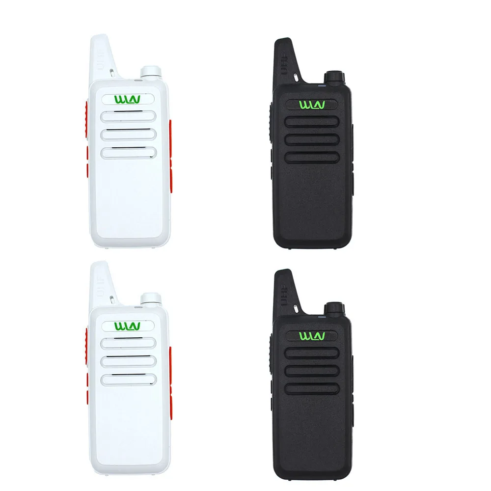 2white with 2black 4 шт. WLN Мини Портативная рация KD-C1 UHF 400-470 МГц портативная двухсторонняя радиостанция приемопередатчик связи - Цвет: 2white with 2black