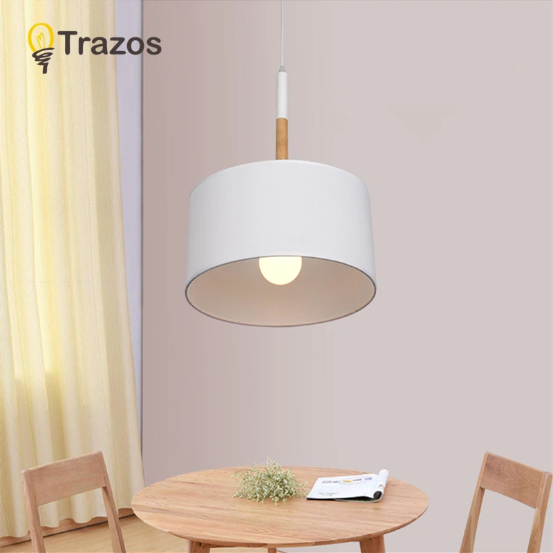 TRAZOS нордическая лампа для столовой абажур светильник подвесной с тройными